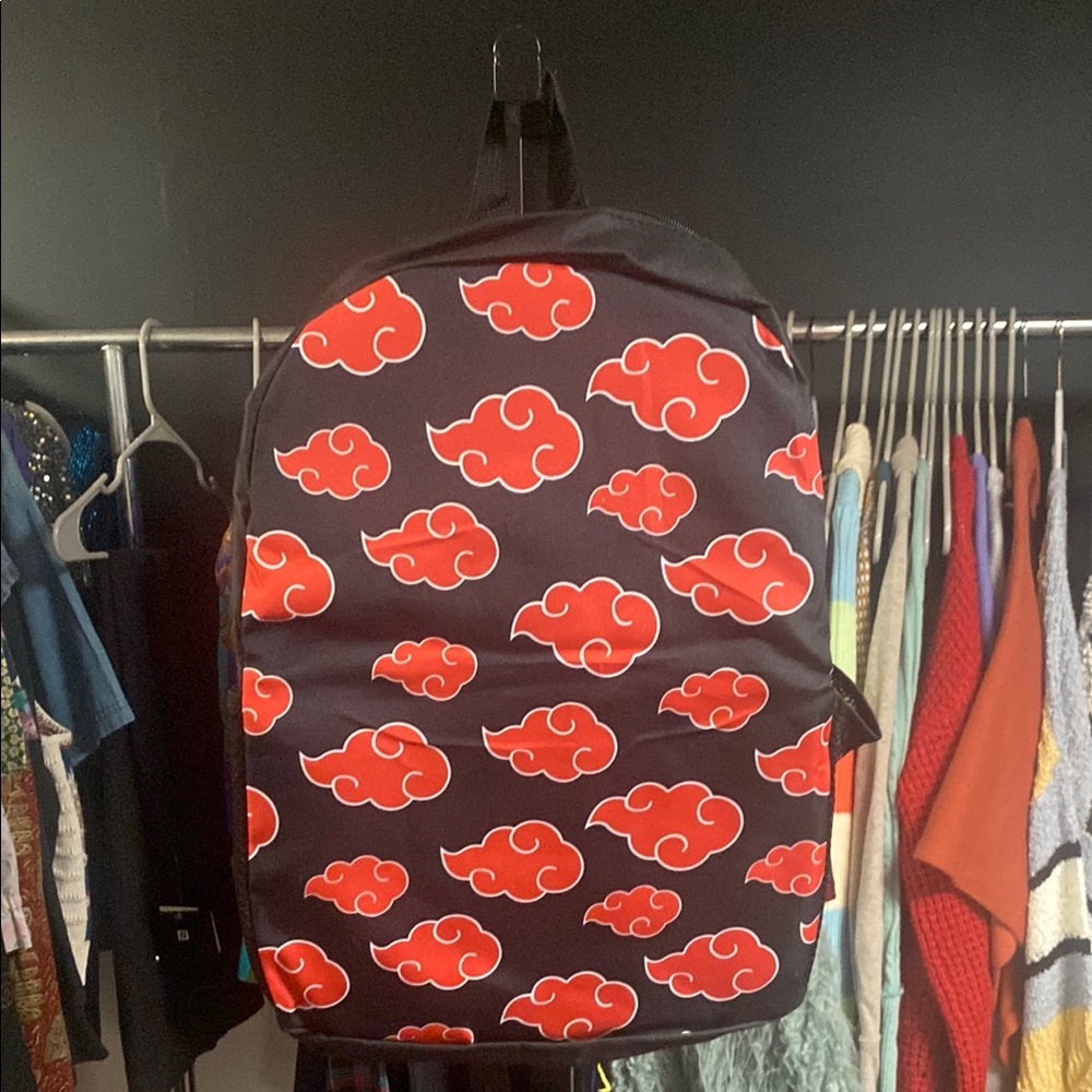 Naruto Red Cloud Pattern Backpack